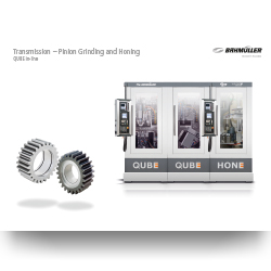 Flyer Application | Transmission - Pinion Grinding and Honing